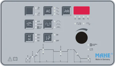 MAHE HyperTIG AC/DC: Bedienpanel